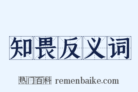 知畏反义词是什么意思的图片